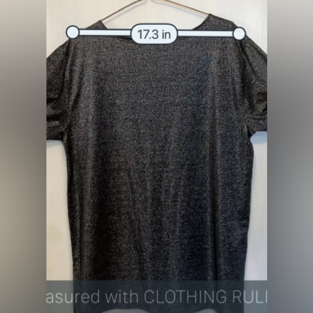 Super Shimmery Black Karen Scott XL Stretch Top - Picture 8 of 12